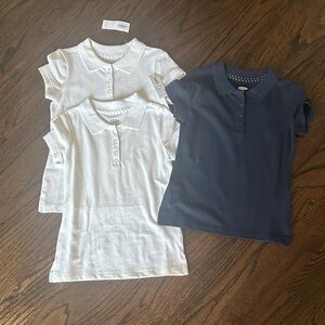 Old Navy Kids Polo Shirts - White and Navy